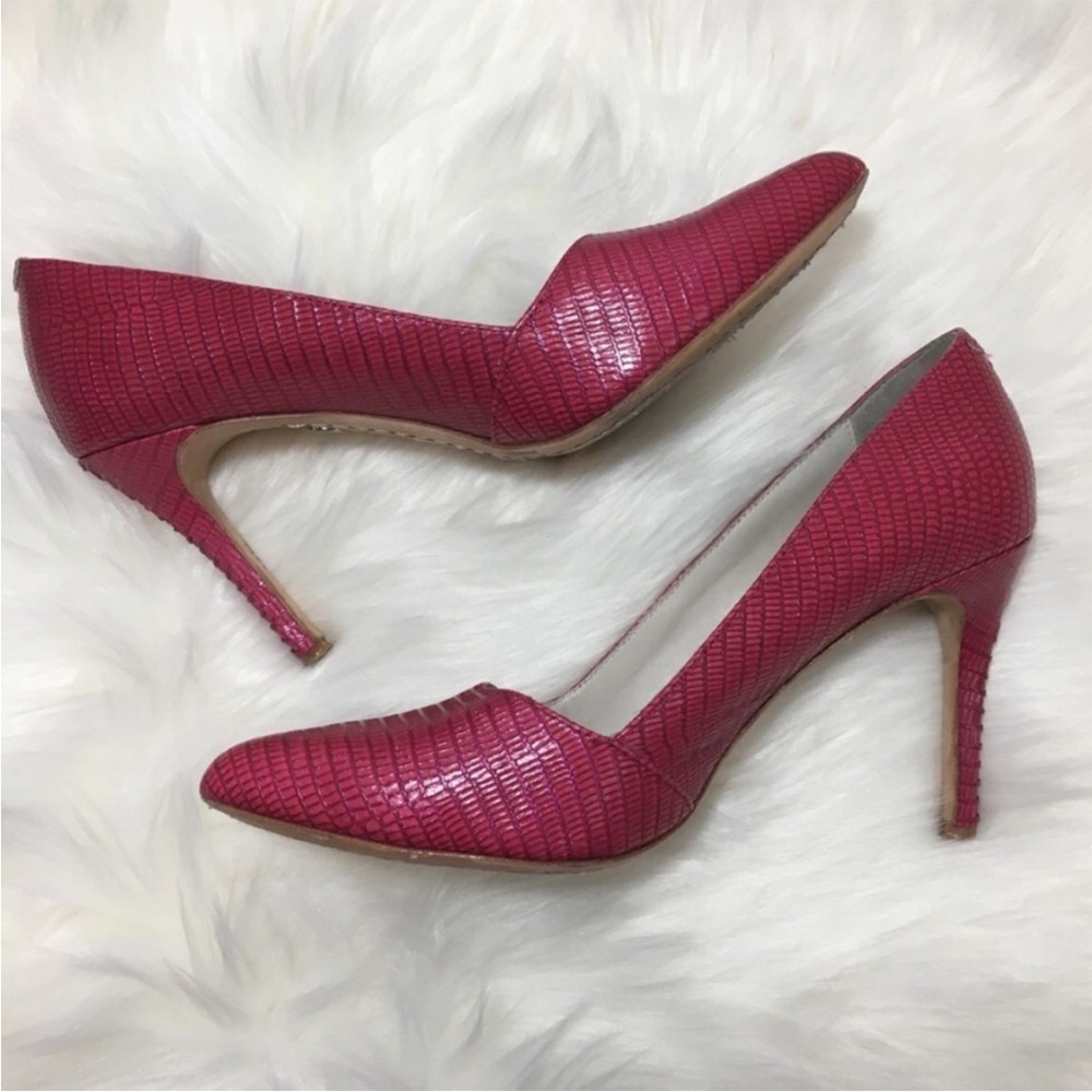 Alice + Olivia Dina lizard print high heel